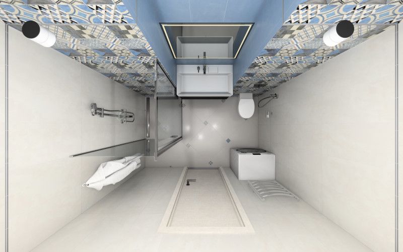 Совмещенный санузел Онда в стиле пэчворк