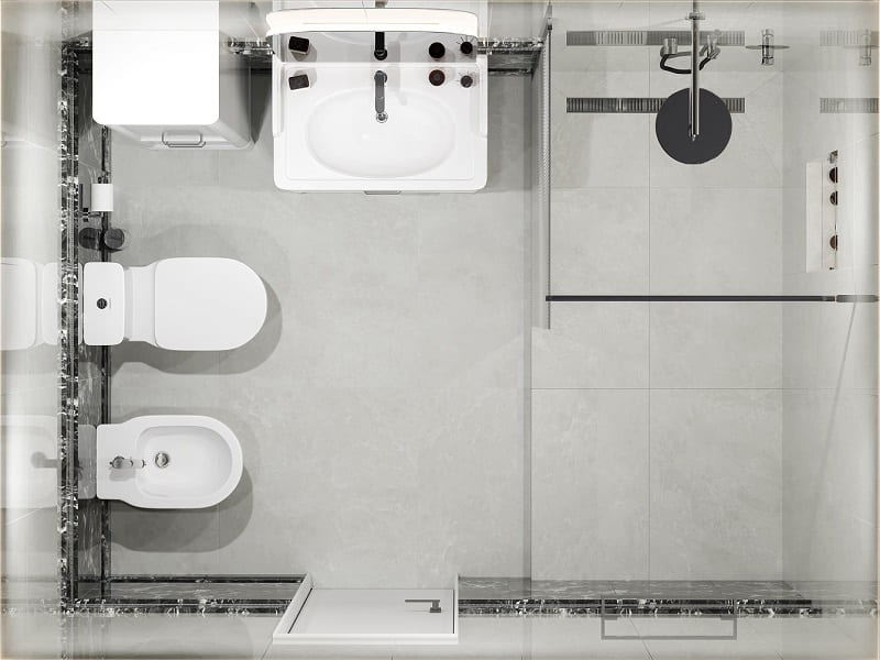 Ванная комната с душевой Монте&nbsp;Тиберио