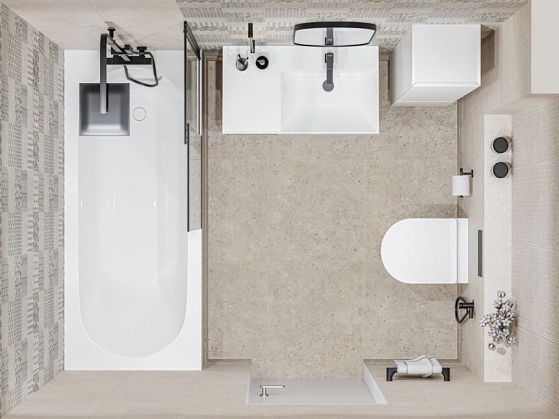 Ванная комната Риккарди бежевый