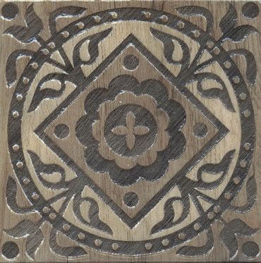 Керамическая вставка 15x15x0,8 Фратте серый лаппатированный обрезной