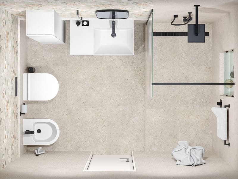 Совмещенный санузел Риккарди бежевый