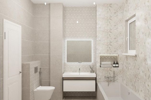 Совмещенный санузел Риккарди серый