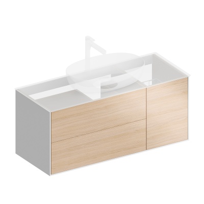 Тумба Plaza Modern/Плаза Модерн подвесная 120 дуб виченца 3 ящика