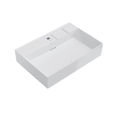 Раковина Logica/Лоджика мебельная\подвесная с одним отверстием 70, белая глянцевая