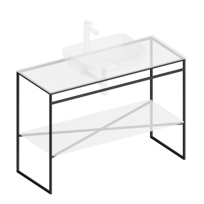 Металлическая структура Plaza Next/Плаза Некст напольная 120, черная матовая