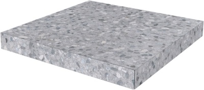 Ступень угловая клееная Терраццо серый 33x33x1,1