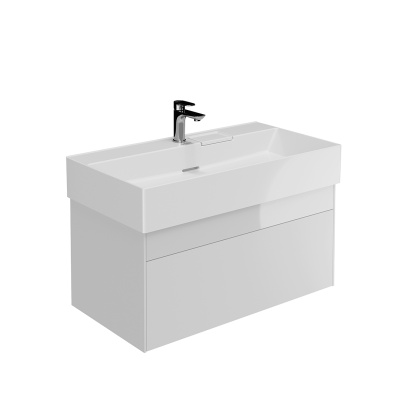 Тумба Logica/Лоджика подвесная 2 ящика 90 см, белоснежный