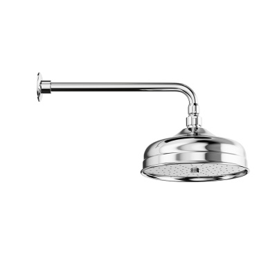 Душевая лейка Muse/Муза "тропический дождь" с кронштейном, хром глянец