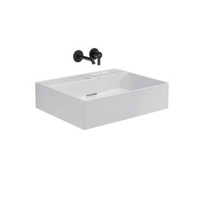 Раковина Logica/Лоджика мебельная без отверстий 60, белая глянцевая