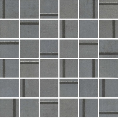 Декор Гварди 1 мозаичный синий матовый обрезной 30x30x0,9 из 36 частей 4,8х4,8