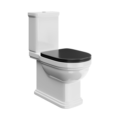 Сиденье Pompei/Помпеи для напольного унитаза, черное глянцевое