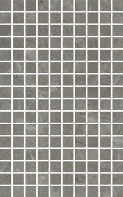 Декор Кантата мозаичный серый глянцевый 25x40x0,8