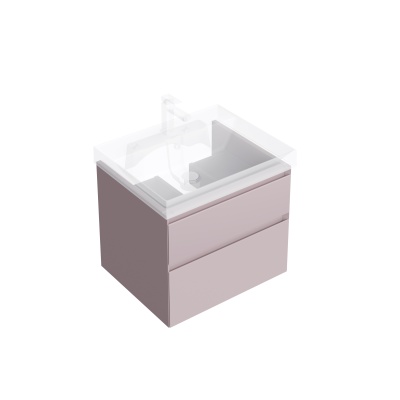 Тумба Cubo/Кубо подвесная с ящиками 60, мальва матовая