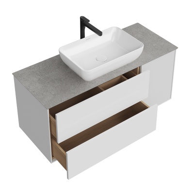 Тумба Plaza Modern/Плаза Модерн подвесная 120 белый 3 ящика