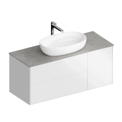 Тумба Plaza Modern/Плаза Модерн подвесная 120 белый 3 ящика