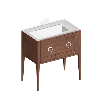 Тумба Plaza Classic/Плаза Классик напольная с ящиком 80, орех матовый