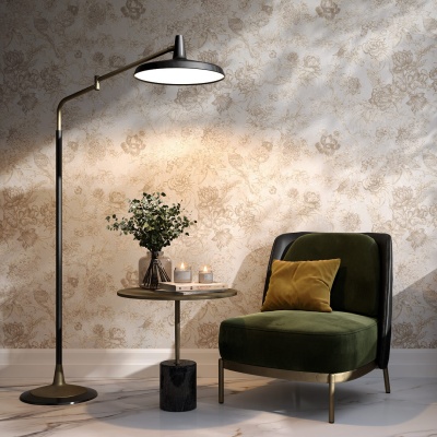 Обои виниловые Азулежу мотив, бежевый