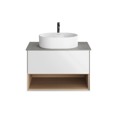 Тумба Plaza Modern/Плаза Модерн подвесная 80 белый 1 ящик + полка Тумба Plaza Modern/Плаза Модерн подвесная 80 белый 1 ящик + полка