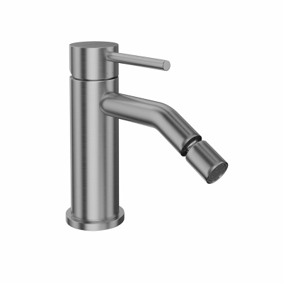 Смеситель для биде Eterna/Этерна c донным клапаном, нержавеющая сталь