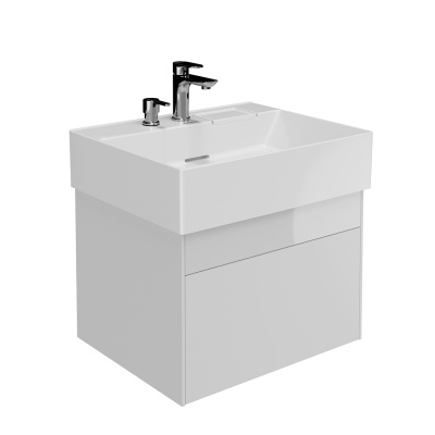 Тумба Logica/Лоджика подвесная 2 ящика 60 см, белоснежный