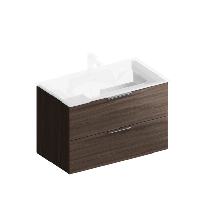 Тумба Piano/Пиано подвесная с ящиками 85, дымчатый вяз