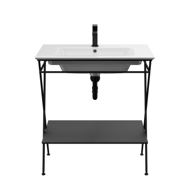 Металлическая структура Piano Next/Пиано Некст напольная 75, черная матовая