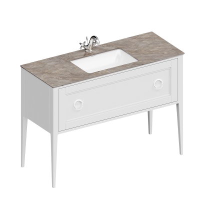 Тумба Plaza Classic/Плаза Классик напольная 1 ящик 120, белая матовая