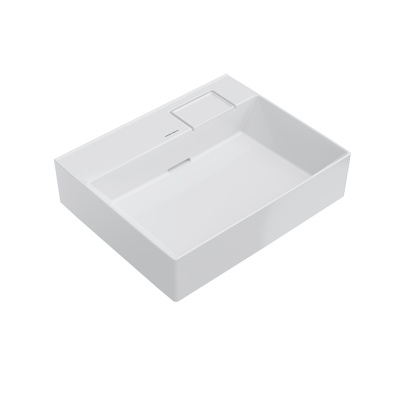 Раковина Logica/Лоджика мебельная без отверстий 60, белая глянцевая