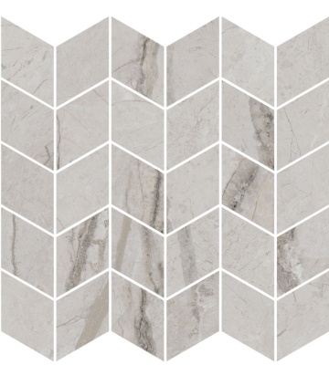 Декор Ифран мозаичный серый светлый глянцевый обрезной 30x31,2x0,9