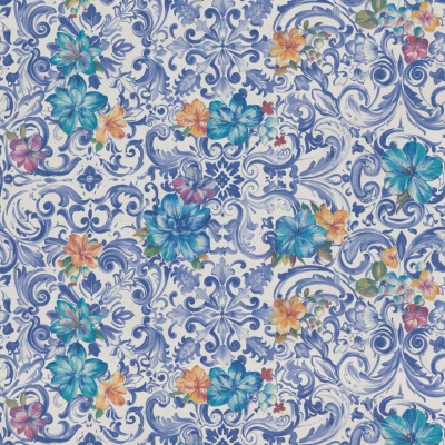 Обои виниловые Азулежу мотив, цветной