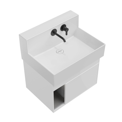 Тумба Logica M/Лоджика М подвесная 2 выдвижных ящика 65, белоснежный