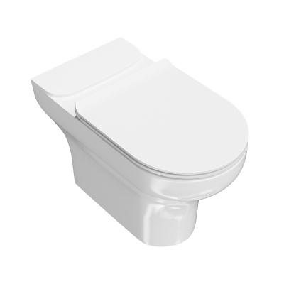 Унитаз Buongiorno/Бонджорно напольный безободковый, белый глянцевый