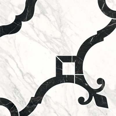 Декор Фрагонар наборный белый 30x30x1,1 розона 30x30x1,1