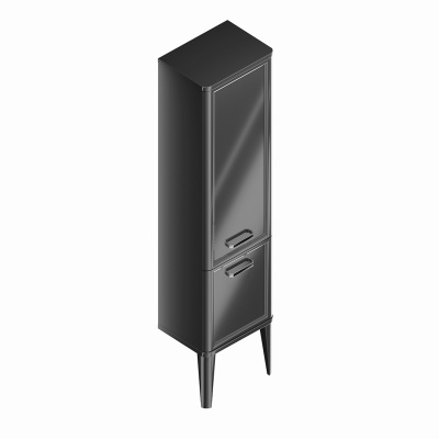 Пенал Pompei/Помпеи напольный\подвесной 150, черный глянцевый