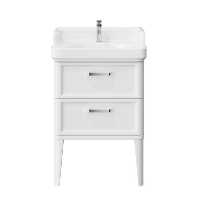 Тумба Pompei/Помпеи напольная с 2 ящиками 60, белая глянцевая