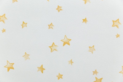 Обои виниловые на флизелиновой основе Уик-энд мотив, бежево-жёлтый звезды