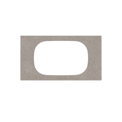 Столешница Magica/Маджика Риккарди 90 см, серая матовая (без отв. под смеситель)