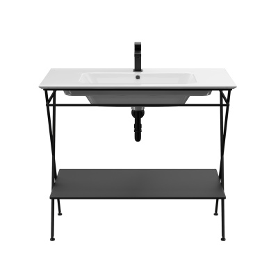 Металлическая структура Piano Next/Пиано Некст напольная 95, черная матовая