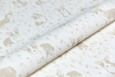 Обои виниловые на флизелиновой основе Уик-энд мотив, бежевый корги