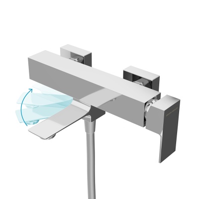 Смеситель Fioretto/Фьоретто для ванны с душевой лейкой, шлангом и держателем, хром
