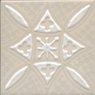 Декор Бахия 2 бежевый светлый глянцевый 9,8x9,8x0,7