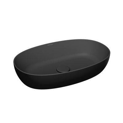 Раковина Plaza/Плаза накладная 60, черная матовая