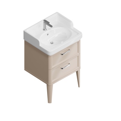 Тумба Pompei/Помпеи напольная с 2 ящиками 60, камео бежевый глянцевый