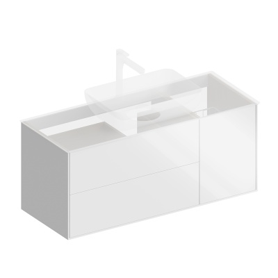 Тумба Plaza Modern/Плаза Модерн подвесная 120 белый 3 ящика