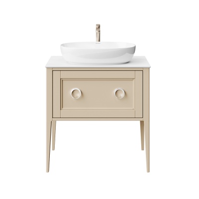 Тумба Plaza Classic/Плаза Классик напольная 1+1 ящик 80, капучино матовый