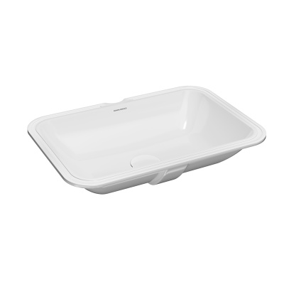 Раковина Plaza/Плаза встраиваемая снизу 55, белая глянцевая