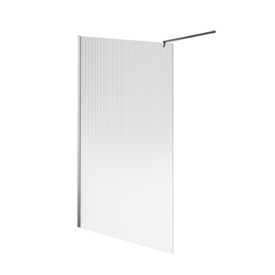 Душевая перегородка Cristallo/Кристалло с рифленым стеклом, 120х210, хром