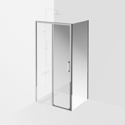 Душевая дверь Vetro/Ветро, раздвижная, 100х195, хром