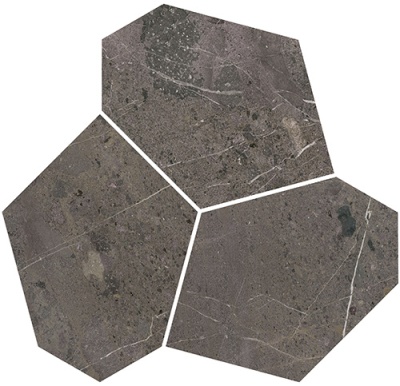 Декор Марсель наборный коричневый глянцевый обрезной 26,5x25,5x0,9