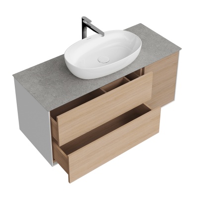 Тумба Plaza Modern/Плаза Модерн подвесная 120 дуб виченца 3 ящика